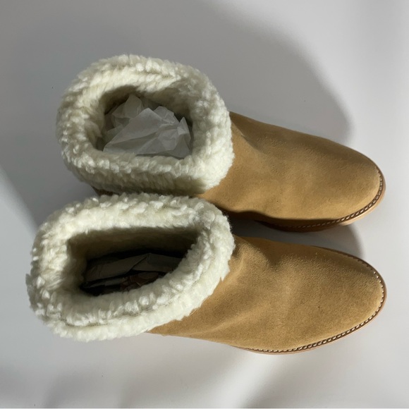 Jack Rogers Women’s Stella Suede Sherpa Oak Color Boot Size 8.0; Made in Mexico - Picture 6 of 16